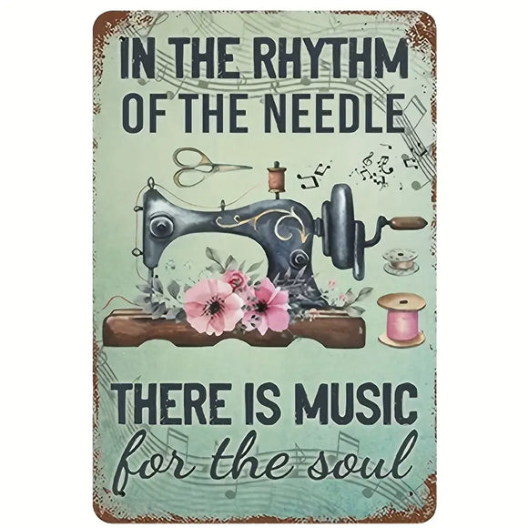 Metal sign ~ 'In the Rhythm'