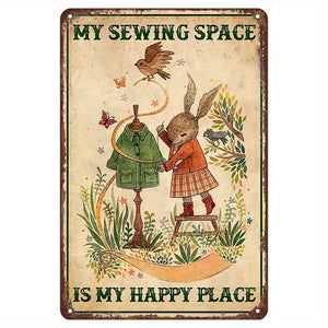 Metal sign ~Sewing Room Rabbit