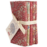 Tilda "Sanctuary" ~ fat quarter bundle ~   Maroon/Rhubarb