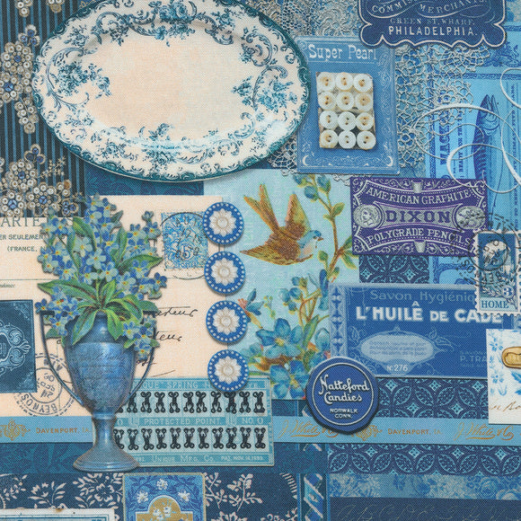 Curated in Colour~  Collage Blue