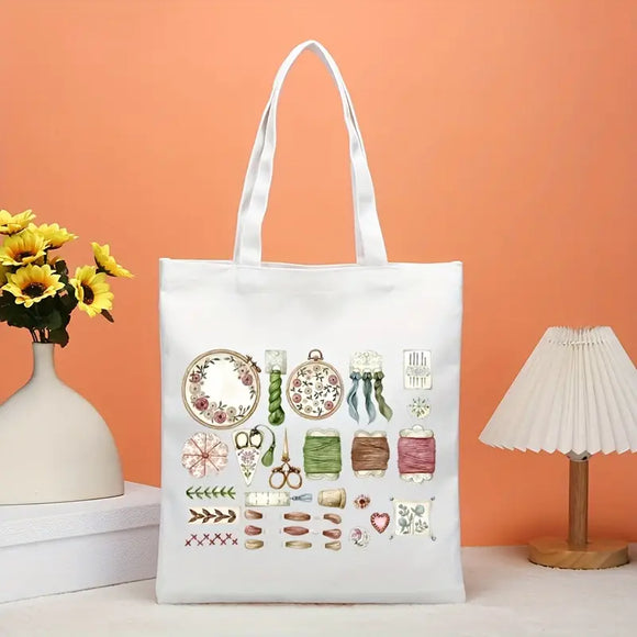 Sweet Stitching ~ Canvas Shoulder Bag