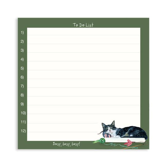 Little Dog Laughed - Busy Cat - List Maker Notepad