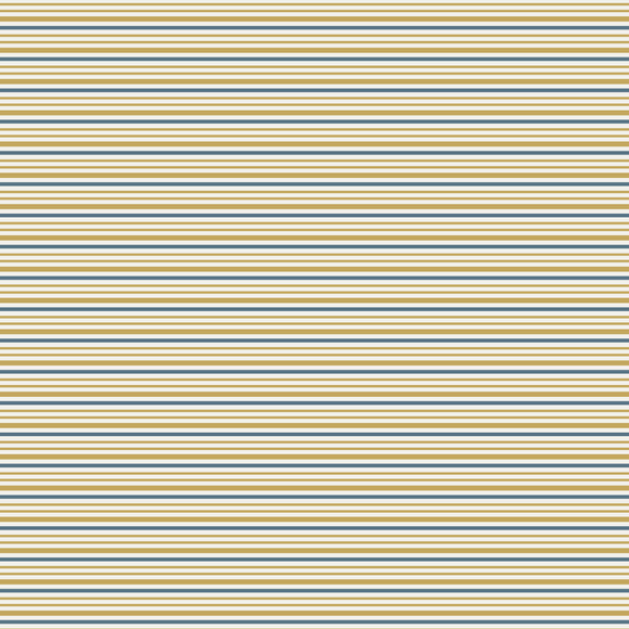 The Birdhouse~ Sunkissed Sojourn- Stripes~Mustard/Blue