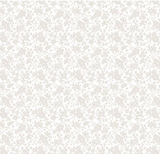 Liberty Fabrics~ Lasenby Silhouette White~ Maddsie Blossom