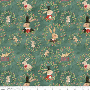 Hop Hop Hooray~Top Hat Rabbits~Teal