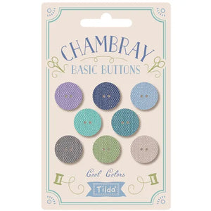 Tilda  Chambray Basic Buttons~Cool~16 mm