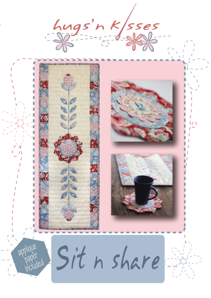 Hugs'n Kisses~ Sit & Share~ Tablerunner Pattern